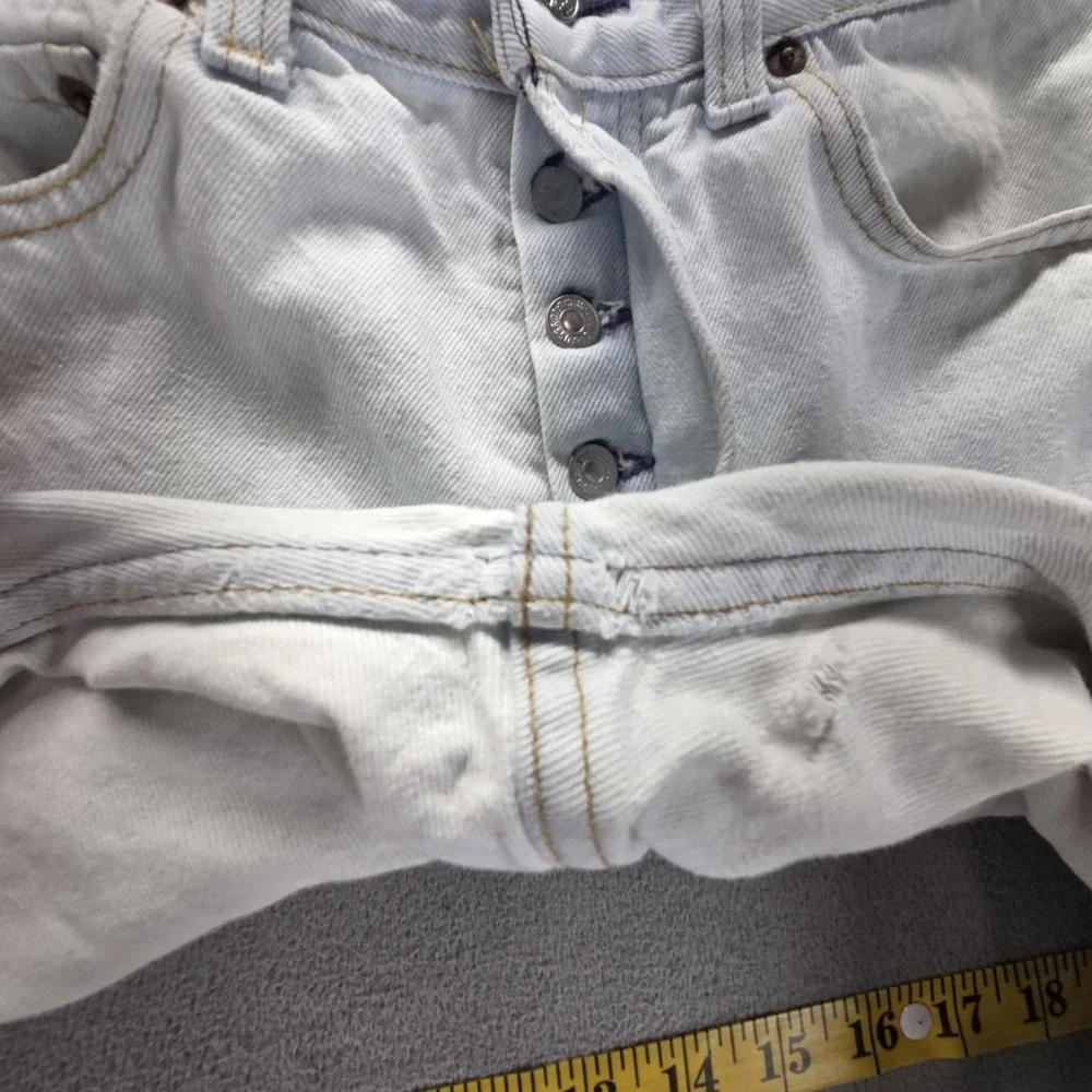Vintage Levis 501 Jeans Mens White Button Fly Made in USA 90s Fits 27x29